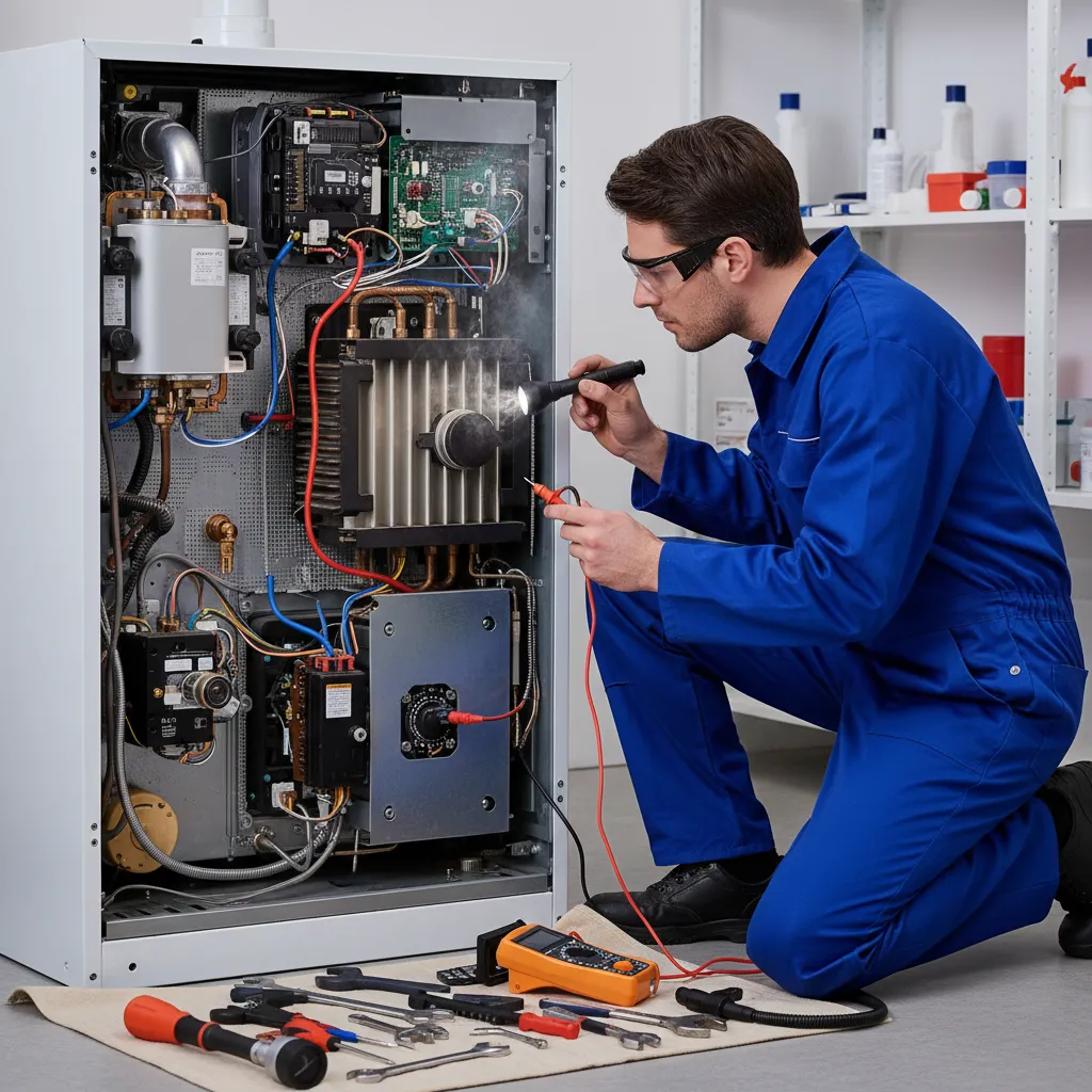Boiler efficiency check by an engineer